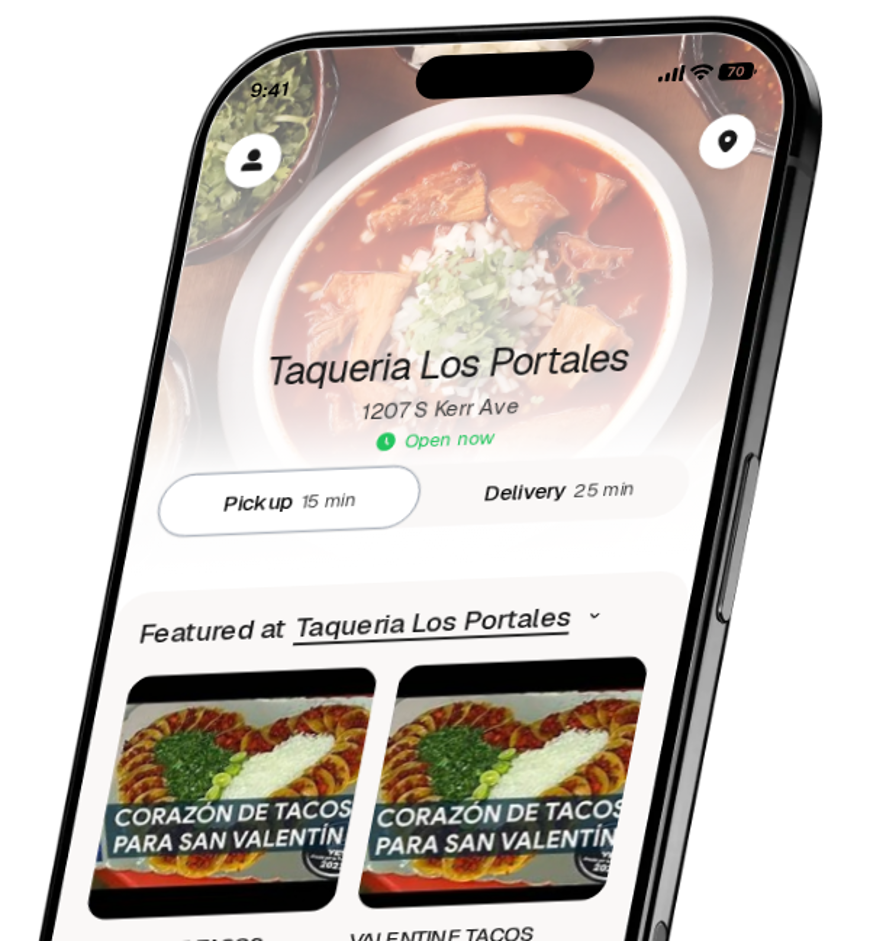 Taqueria Los Portales app preview